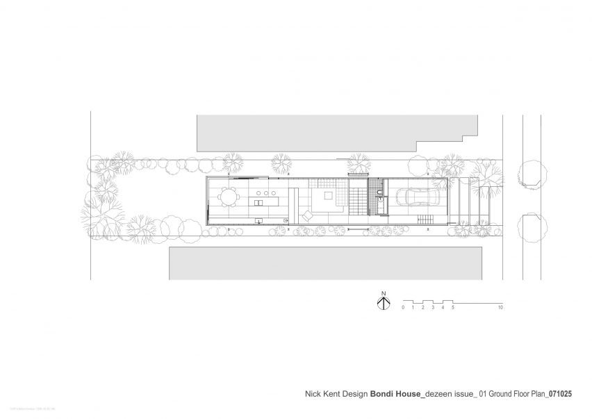 Ground floor plan of Bondi House by Nick Kent