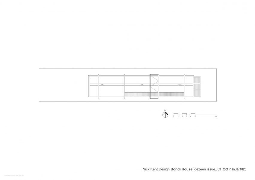 Roof plan of Bondi House by Nick Kent