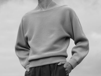 Grey architectural sweater