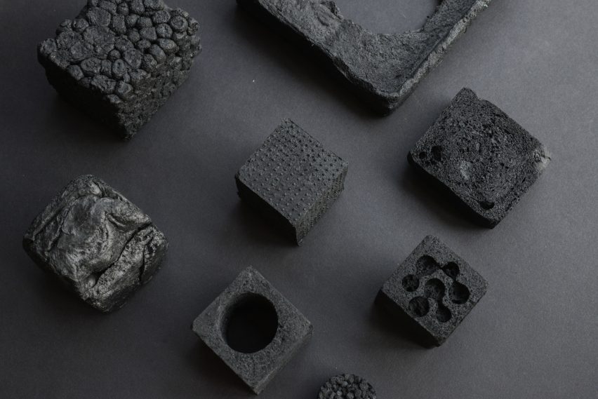 Photo of Carbon Cell black closed-cell foam moulded into various shapes