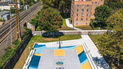 NYCHA drain basketball courts