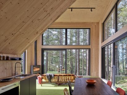 Ground level clad with timber