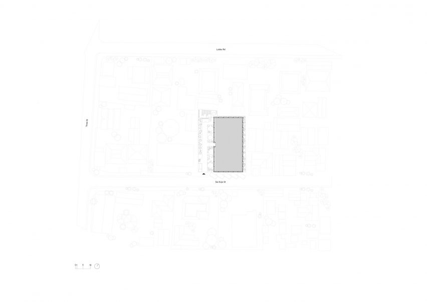 Plan of Backyard Community Club by DeRoche Projects