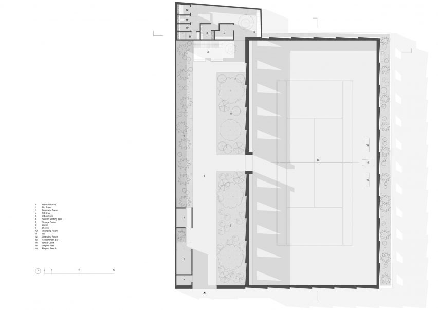 Plan of Backyard Community Club by DeRoche Projects
