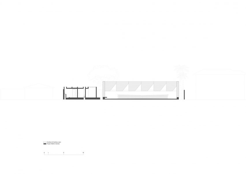 Section of Backyard Community Club by DeRoche Projects