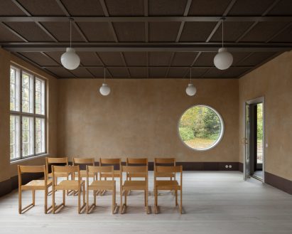 Classroom interior at educational centre by Djernes & Bell