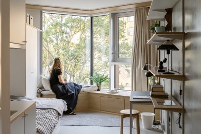 Apartment inside Harmonikahusene by EFFEKT