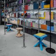 Stools and lights by Herzog & de Meuron