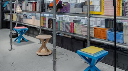 Stools and lights by Herzog & de Meuron