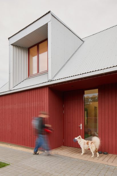 Red house in Latvia