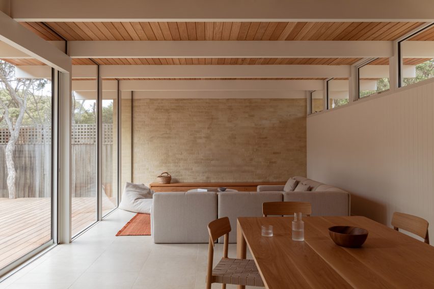 Open-plan living and dining room