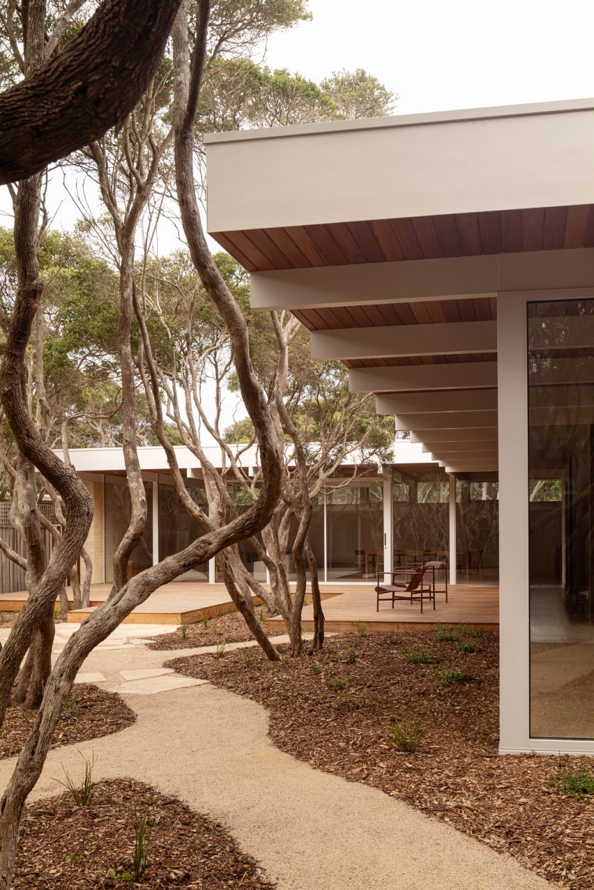 Pathway leading to single-storey house