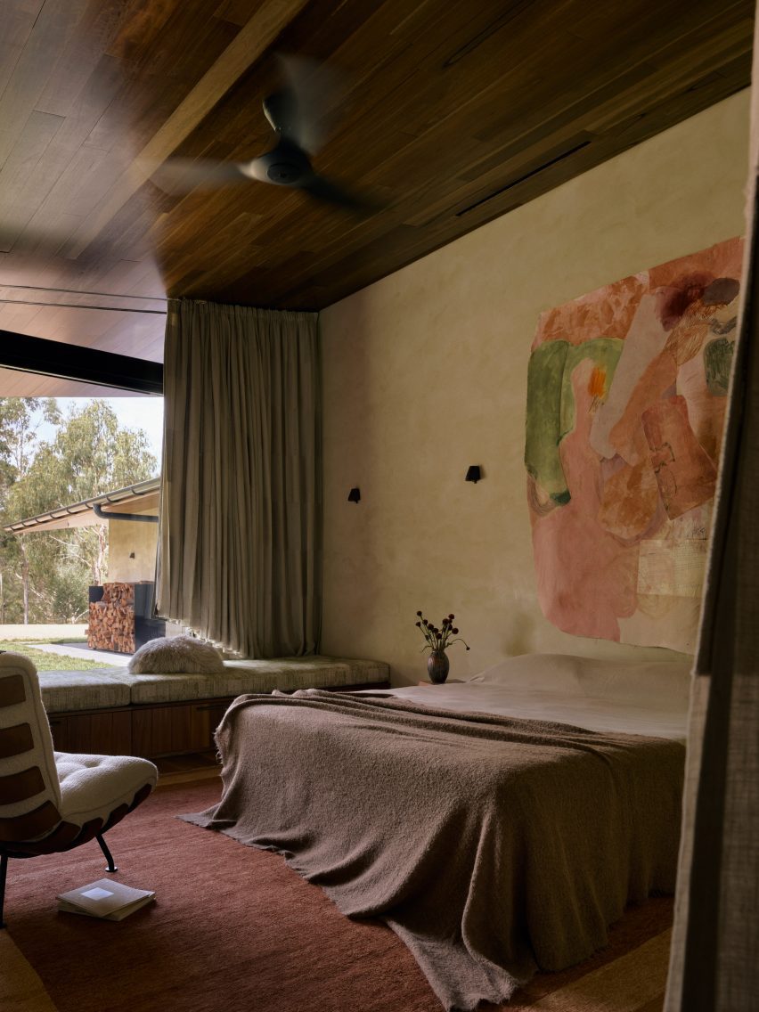 Bedroom in an Australian home by RobMills Architecture and Interiors