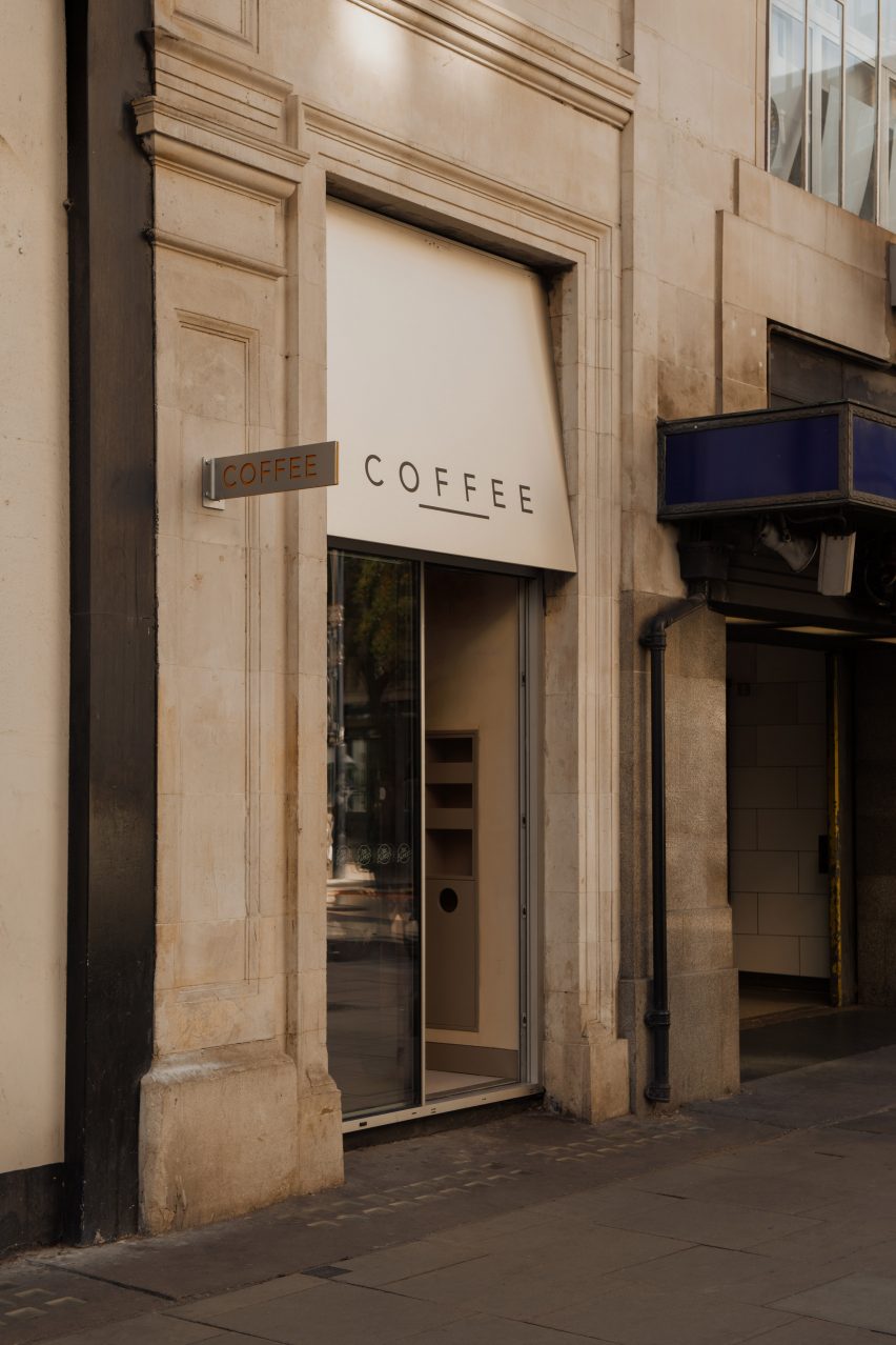 Joe Blake's espresso bar in Holborn, London designed by EBBA