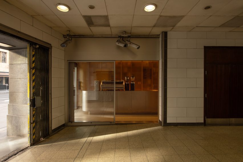 Joe Blake's espresso bar in Holborn, London designed by EBBA