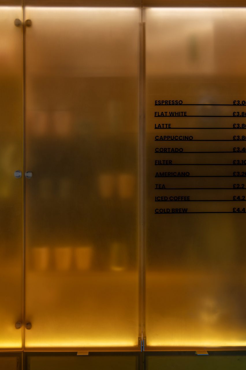 Joe Blake's espresso bar in Holborn, London designed by EBBA