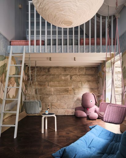 Children's bedroom with bunk bed