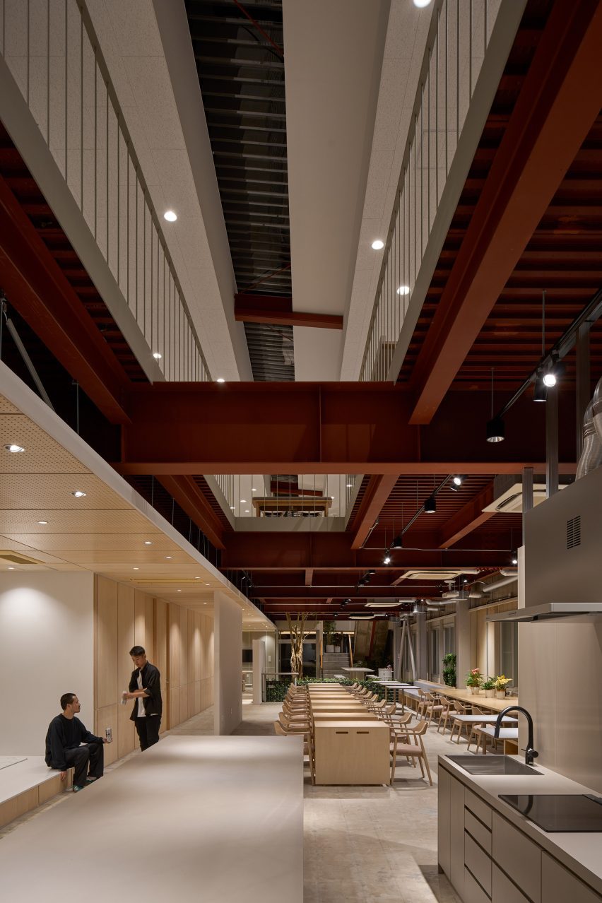 Office space at night