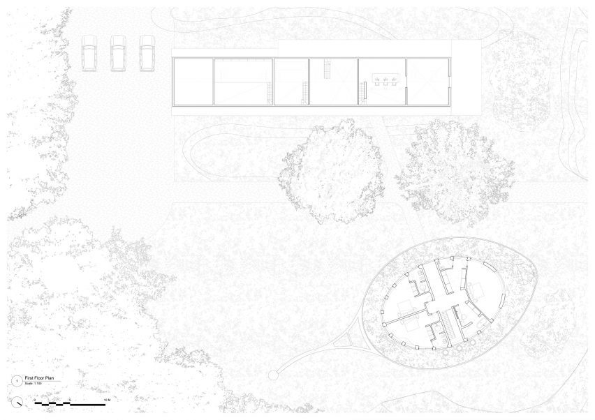 First floor plan of Leaf House by Michaelis Boyd