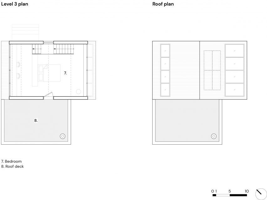 Level 3 and roof floor plan