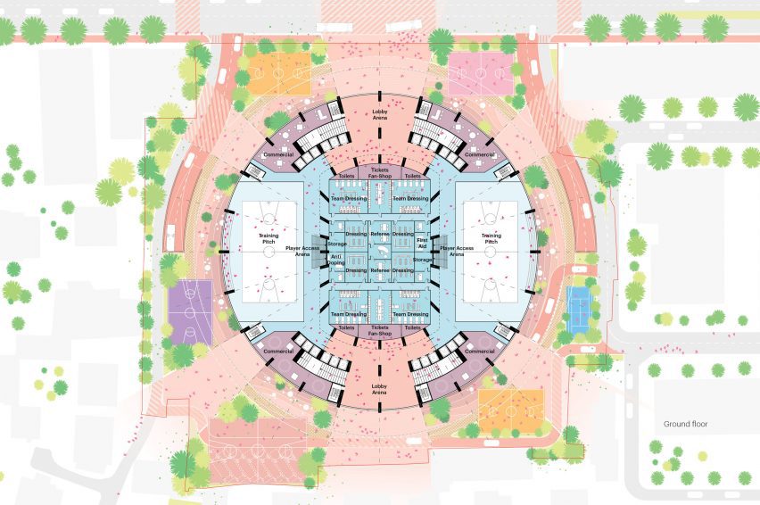 Plan of The Grand Ballroom by MVRDV