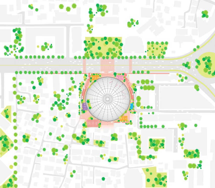 Site plan of The Grand Ballroom by MVRDV