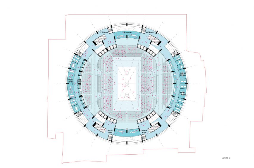 Plan of The Grand Ballroom by MVRDV