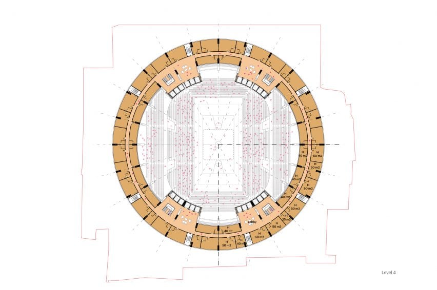 Plan of The Grand Ballroom by MVRDV