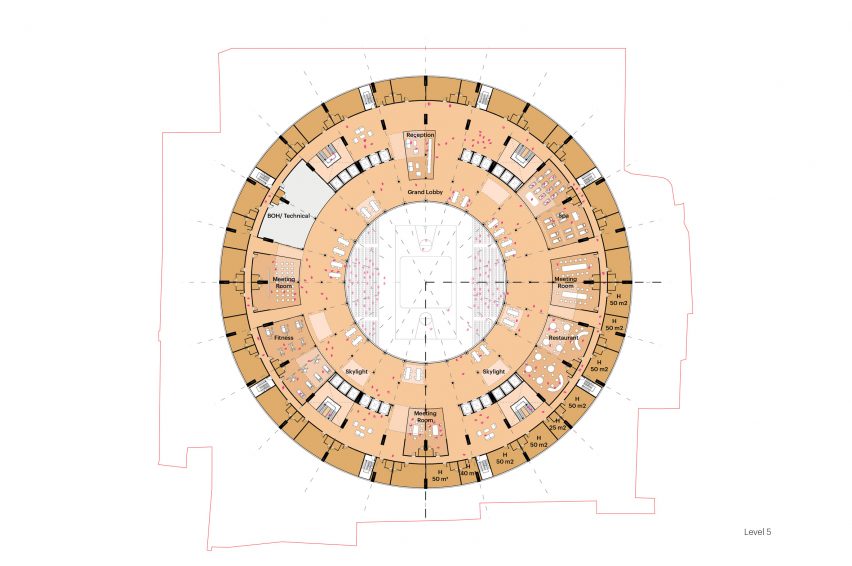 Plan of The Grand Ballroom by MVRDV