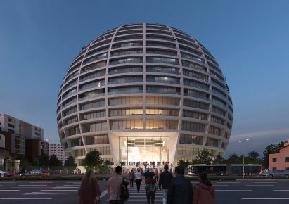 Exterior render of The Grand Ballroom