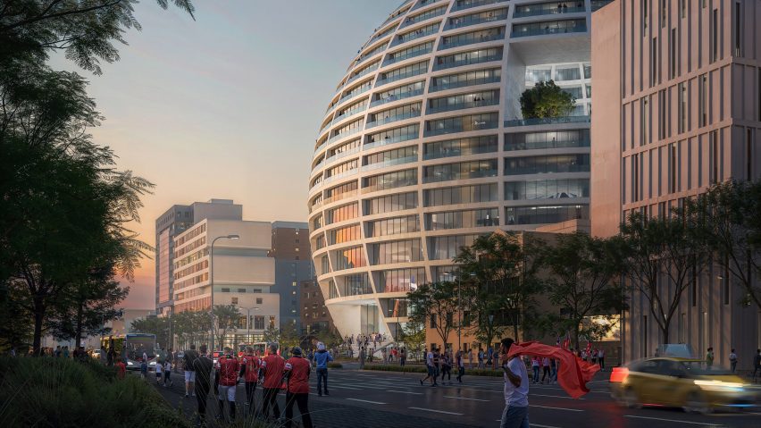 MVRDV Grand Ballroom arena in Tirana