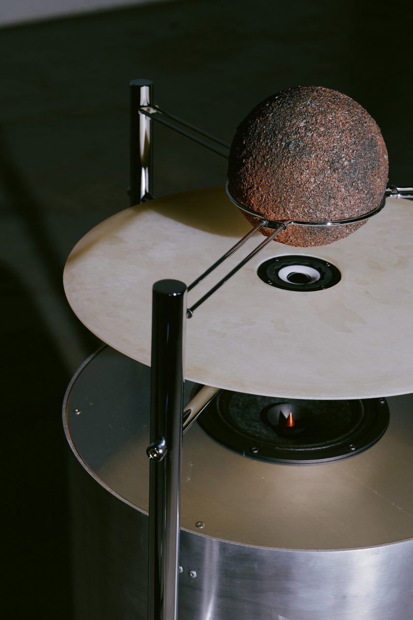 Sphere above a disc
