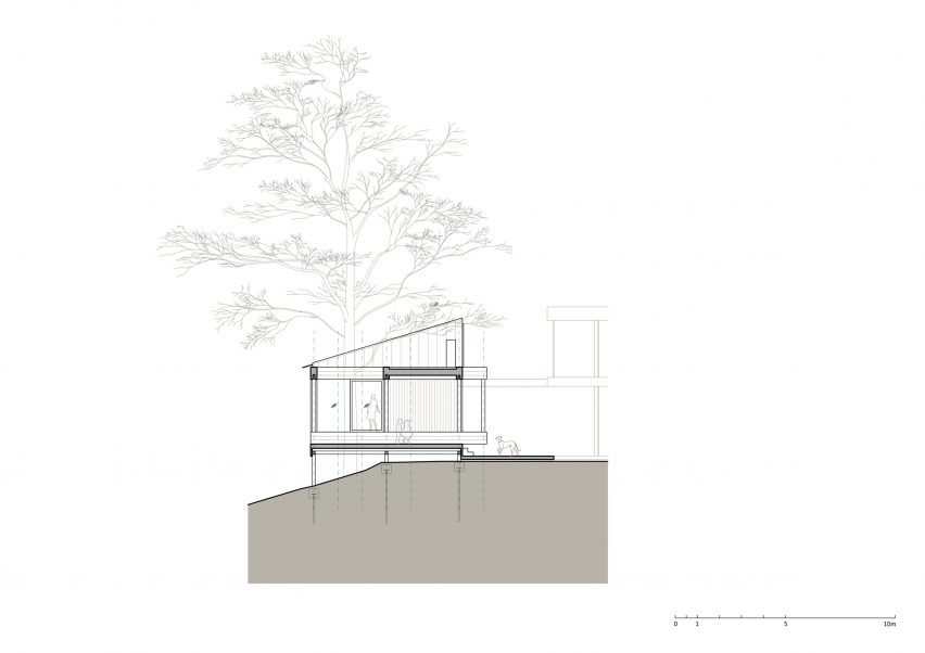 Section of Medník House by Päivä Architekti