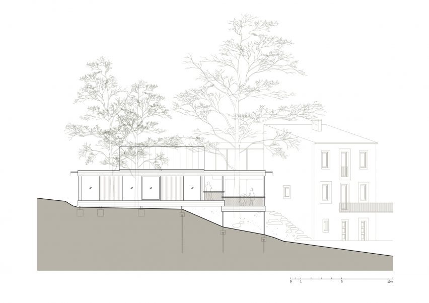 Elevation of Medník House by Päivä Architekti