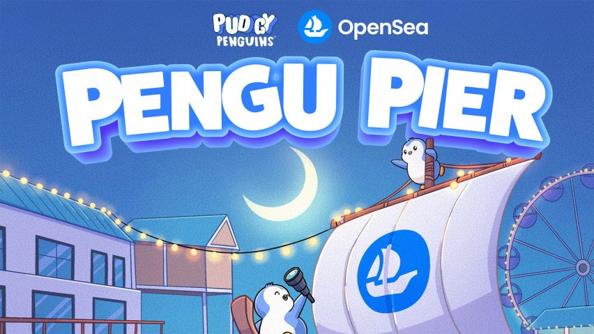 a poster for Pengu Pier by Pudgy Penguins