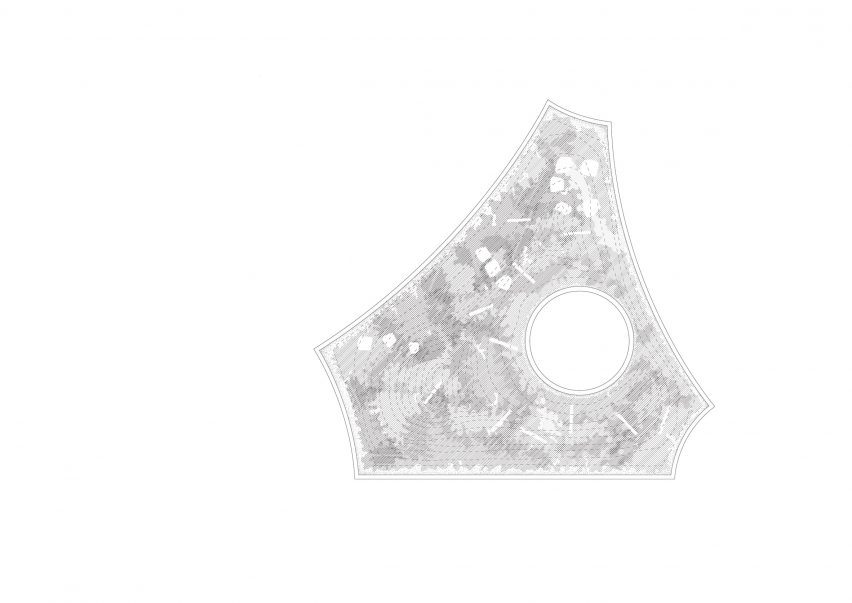 Roof plan of Pier Pavilion by Besley & Spresser