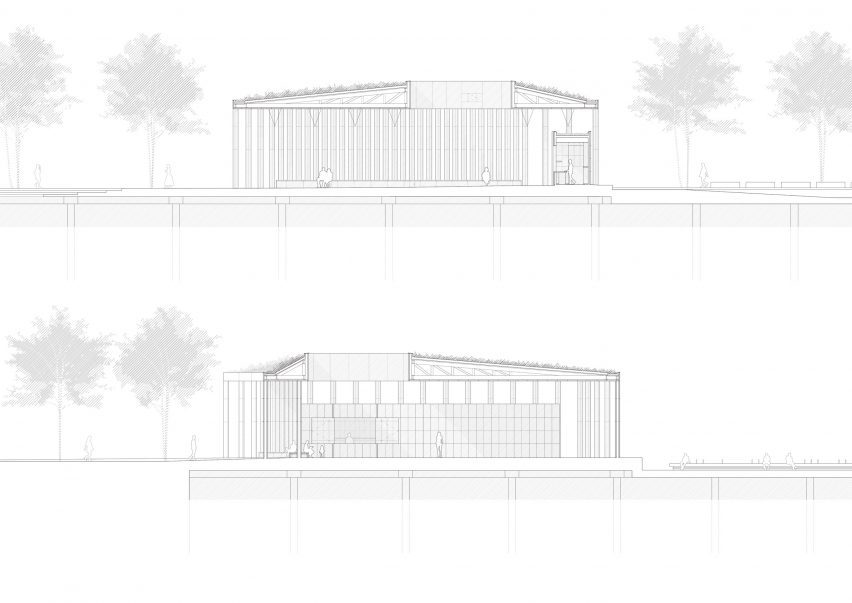 Section of Pier Pavilion by Besley & Spresser