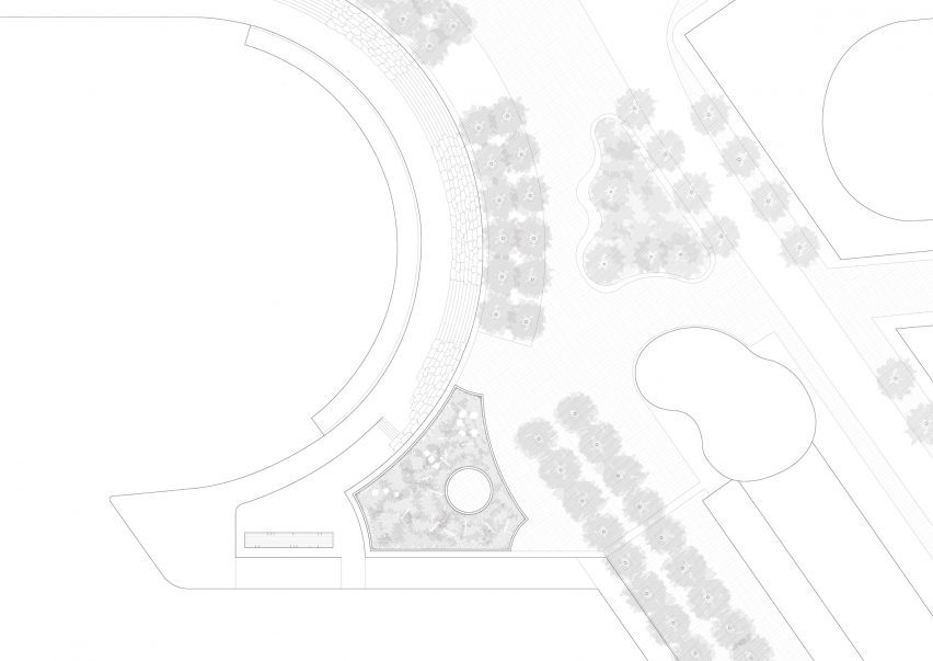 Site plan of Pier Pavilion by Besley & Spresser