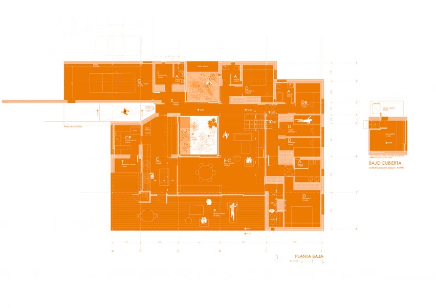 Floor plan of Rosa María House by Delavegacanolasso