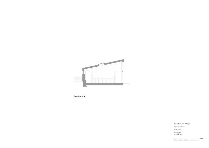Section of South Barn by Studio Weave