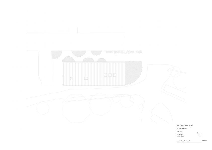 Site plan of South Barn by Studio Weave