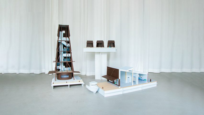 a photograph of a spatial design student's work