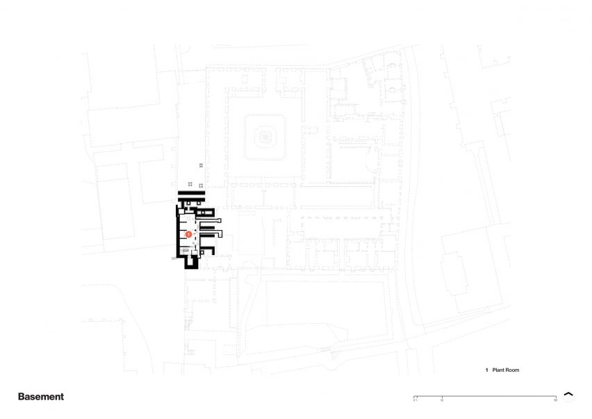 Basement plan of The Spencer Building by Wright & Wright