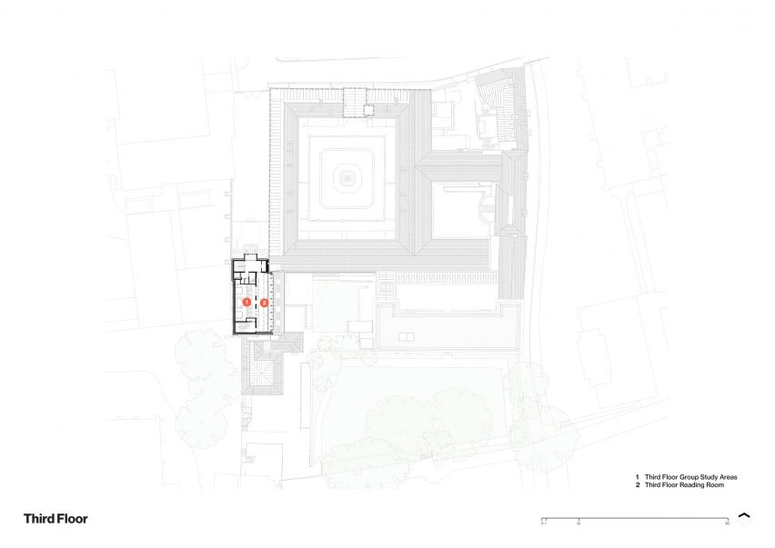 Third floor plan of The Spencer Building by Wright & Wright