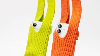 Yellow and orange iPhone Pockets by Issey Miyake and Apple