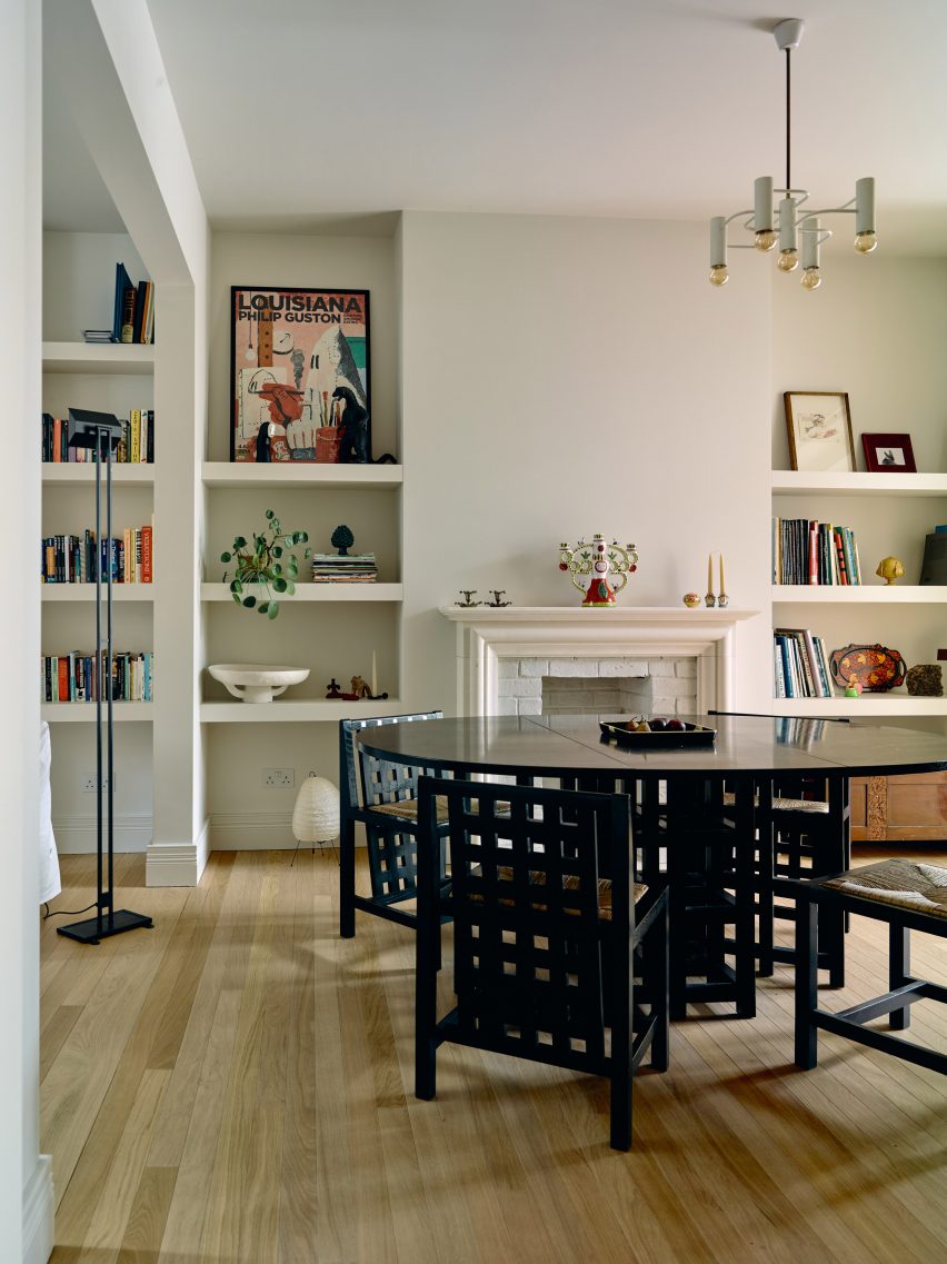 Dining room in Stone and Steel House extension by DGN Studio and Sarah Izod