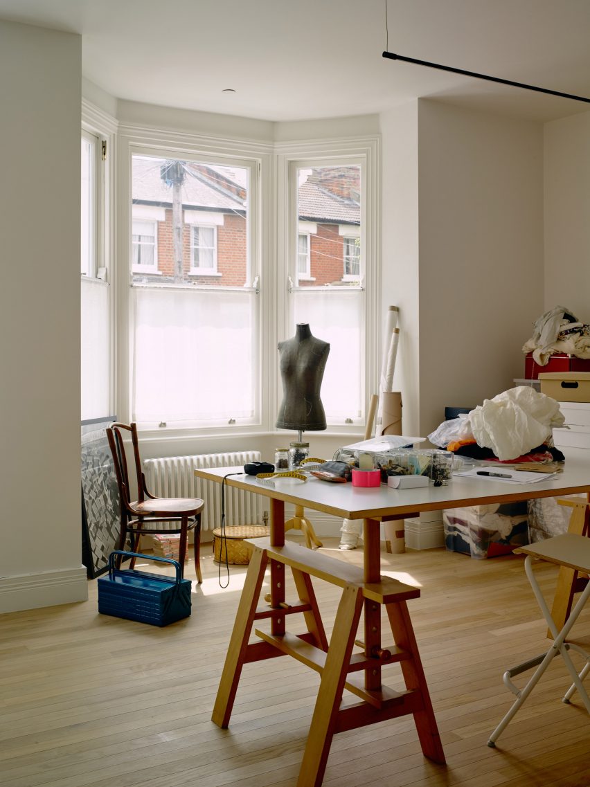Fashion studio in Stone and Steel House extension by DGN Studio and Sarah Izod