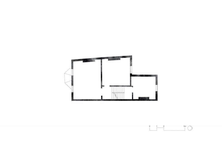Second floor plan before renovation