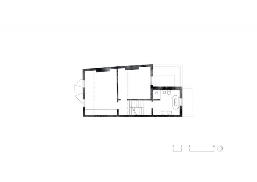 Second floor plan after renovation