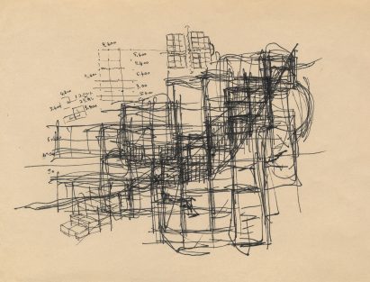 Tadao Ando's sketch of Rokko Housing 